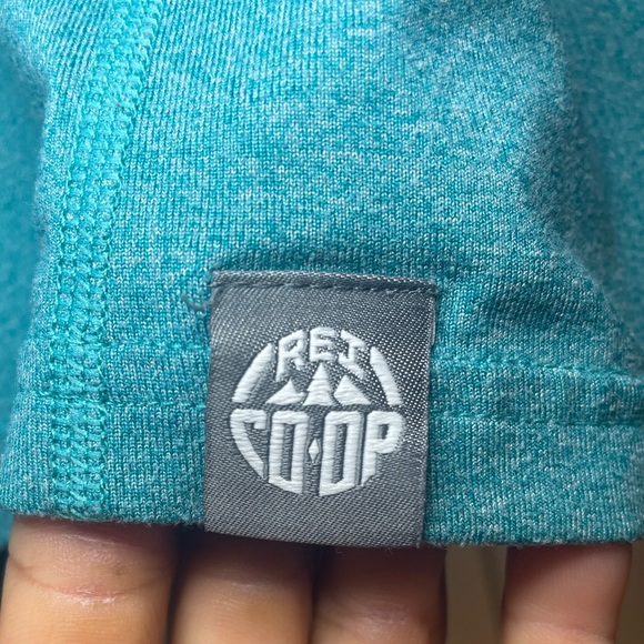 REI quarter zip blue/green base layer Sz S - Picture 2 of 4